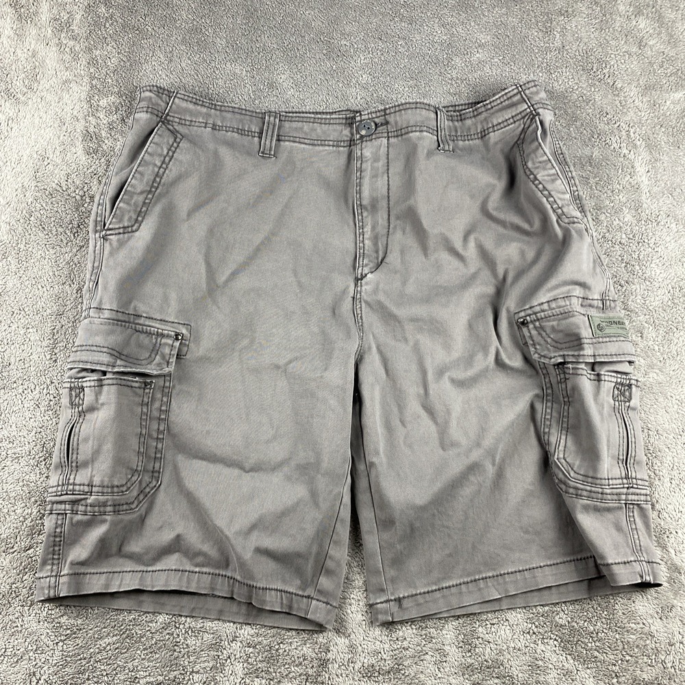 Unionbay Shorts Mens 42 Gray Cargo ‎ Authentic Fit
